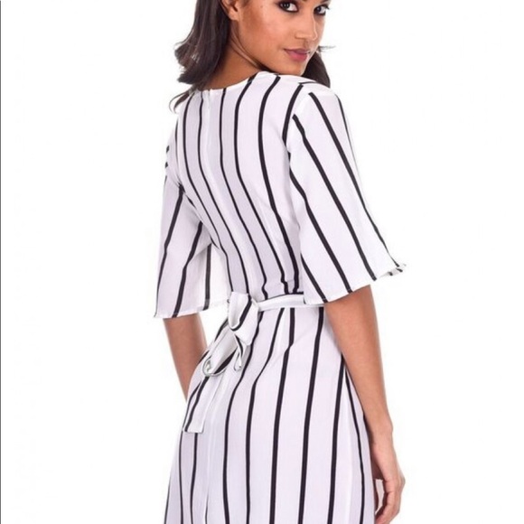 AXPARIS STRIPED CREAM DRESS - Picture 3 of 4